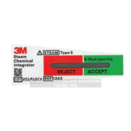 This is a 3M Attest Type 5 Chemical Integrator 1243B front view.