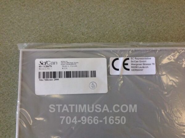 This is the product label on a Scican Statim 2000 Protective Silicone Mat OEM 01-112867s