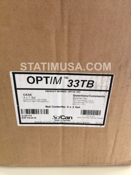 Optim 33TB Disinfectant Cleaner can be purchased by the bottle or case
