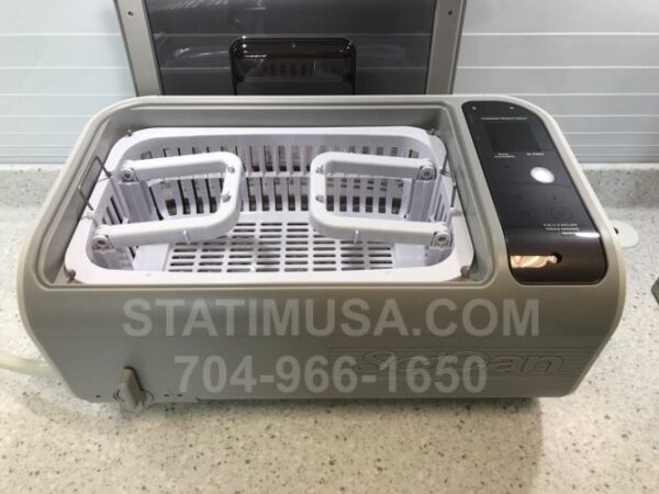 This is a Scican StatClean Ultrasonic Cleaner OEM SC-P4862 open showing the basket.