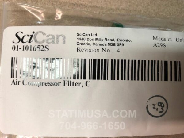 This is a Statim 5000 Air Compressor Filter in it's original packaging.