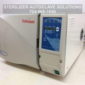 This is the left front view of one of our beautifully re-manufactured Tuttnauer EZ9 Automatic Autoclaves.