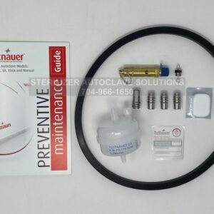 This shows the parts that belong in a Tuttnauer 2540EA Annual Preventive Maintenance Kit