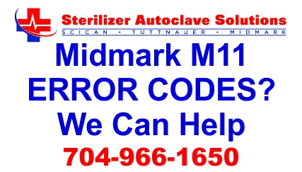 Having problems with Midmark M-11 error codes? Well we can help you with that. And we have FREE Tech Support!