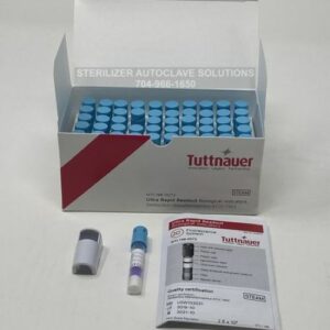 This is a box of Tuttnauer Ultra Rapid Biological Indicators OEM WTL198-0072