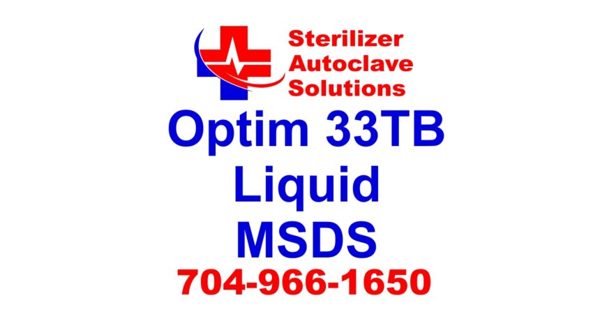 Disinfecting cleaner Optim 33TB is super safe for health and the environment. This msds shows the reasons why.