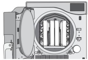 Cassettes placed properly in the Statclave G4's chamber