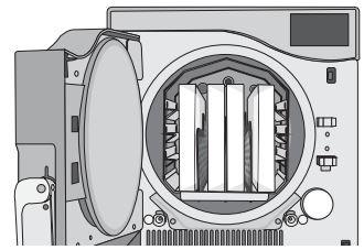 cassettes placed vertically inside plates of statclave g4 - Statim USA ...