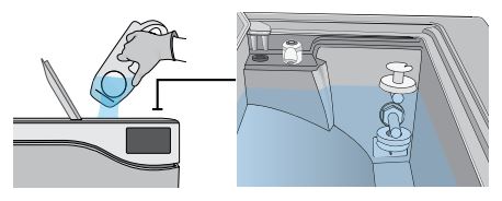 How to fill the clean water reservoir on a Scican Statclave G4 chamber autoclave