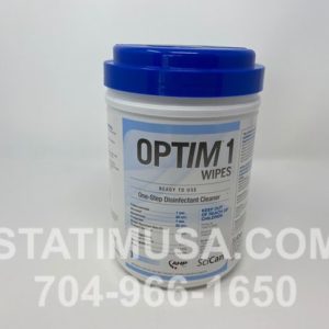 We sell optim 1 one-step disinfectant cleaner wipes in single containers