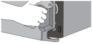 The power button for a scican statclave g4 chamber autoclave is located right inside the door
