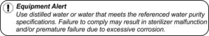 Always use purified/distilled water to sterilize in this Midmark autoclave