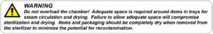 The do not overload chamber safety warning on the Ritter Midmark m9 m9d and m11 autoclaves
