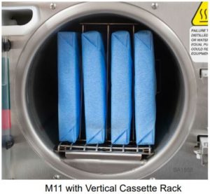 Vertical Cassette Rack configuration for the Midmark M11 Self-Contained Steam Sterilizer