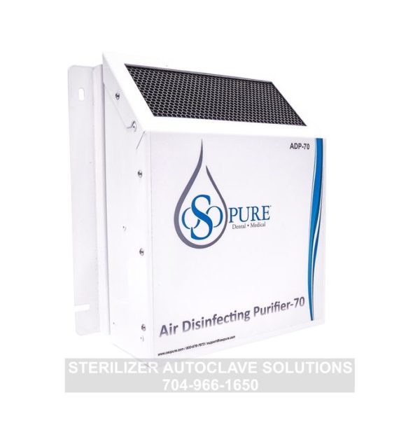 This is an OSO Pure Air Disinfecting Purifier-70 showing the right side.