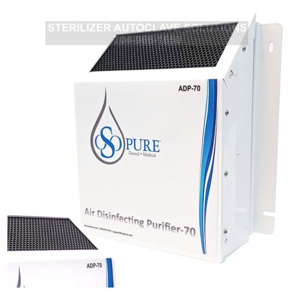This is an OSO Pure Air Disinfecting Purifier-70 with a close-up of the top