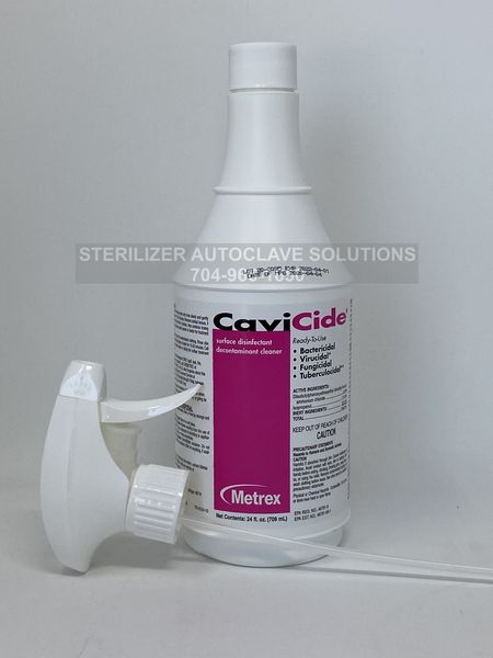 A 24oz spray bottle of Metrex CaviCide surface disinfectant decontaminating Cleaner.