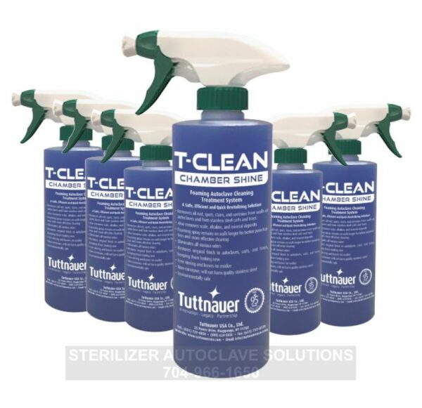 This is a case of 6 bottles of Tuttnauer T-Clean Chamber Shine OEM SH0006