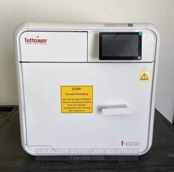 This is the front view of a Tuttnauer T-Edge 10S 220v 10″X18″ Chamber Autoclave