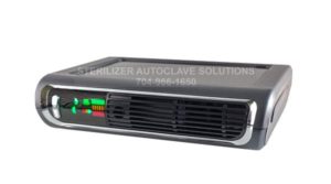 This is an OSO Pure EVPP Emergency Vehicle Personal Purifier from the left side