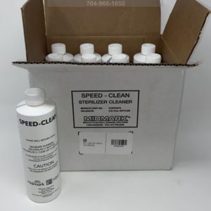This is a case of 12 - 16oz bottle of Midmark Speed-Clean Autoclave Cleaner