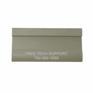 This is the front of the Midmark OEM Hinge Cover 053-1277-00 that fits the Midmark M9, and M11 autoclave sterilizers