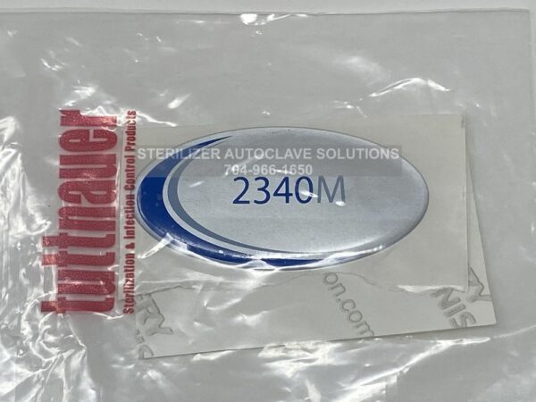This is a Tuttnauer 2340M autoclave door label