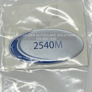 This is a Tuttnauer 2540M autoclave door label