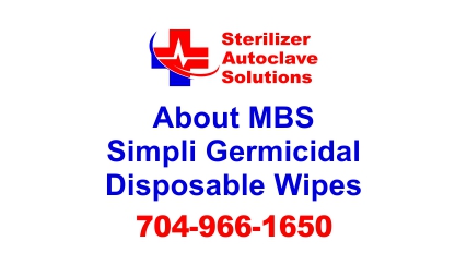 This article explains more about the MBS Simpli Germicidal Disposable Wipes