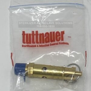 This is a Tuttnauer SAFETY RELEASE VALVE (40 PSI) OEM Part #03110002 in the package.