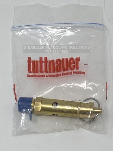 This is a Tuttnauer SAFETY RELEASE VALVE (40 PSI) OEM Part #03110002 in the package.