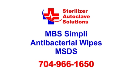 This article is the MSDS for MBS Simpli Antibacterial Wipes