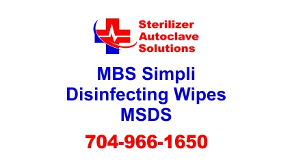 This article is the MSDS for MBS Simpli Disinfecting Wipes