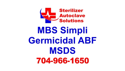 This article is the MSDS for MBS Simpli Germicidal ABF Wipes