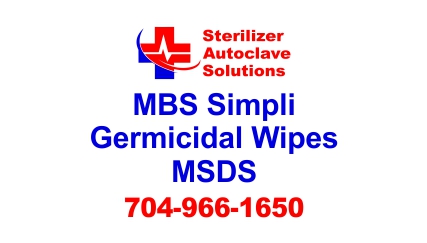 This article is the MSDS for MBS Simpli Germicidal Wipes