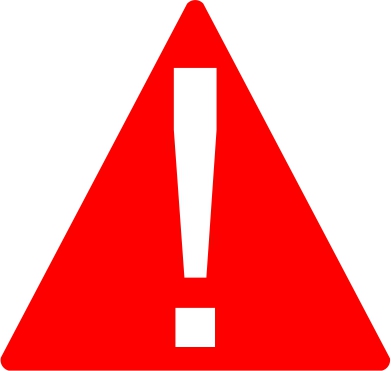 red triangle warning - Statim USA Autoclave Sales & Repair