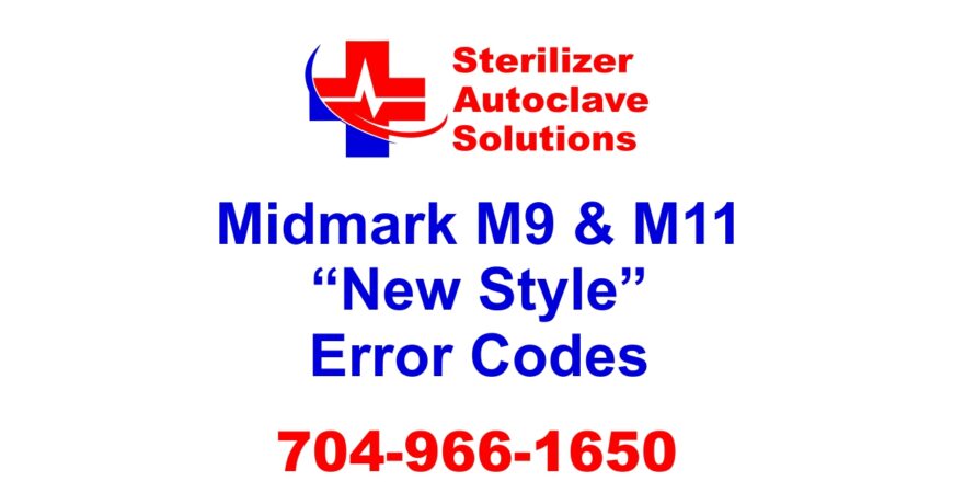 This article covers the "New Style" Midmark M9 and M11 error codes.