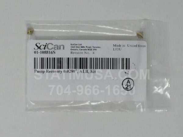 This is a Scican Statim 2000 and 5000 Pump Recovery Single Hose 0.0290 OEM 01-108816S in its original packaging.