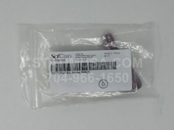 This is a Scican Statim 5000 RS232 Port Kit OEM 01-110222S in its original packaging.