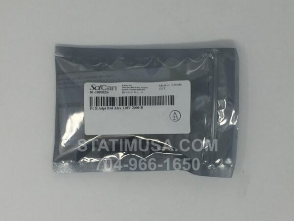 This is a Scican Statim 2000 PCB Adapter Board 5XX Alex OEM 01-108985S. in its original packaging.