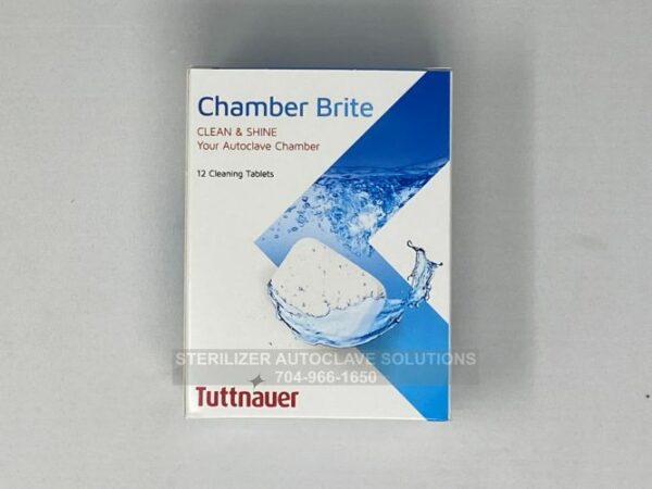 This is a box of 12 Chamber Brite autoclave cleaning tablets