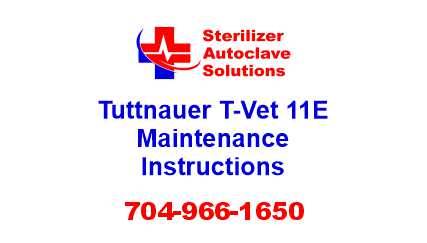 This article explains how to properly maintain a Tuttnauer T-Vet 11E autoclave.