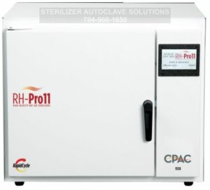 This is the front view of a CPAC RH-Pro11 heat sterilizer