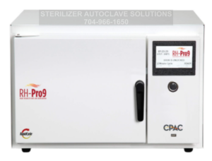 This is the front view of a CPAC RH-Pro9 heat sterilizer