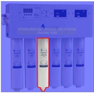 This is a Sterisil AC+ Series Stage 3 - Reverse Osmosis Membrane Cartridge AC+3.