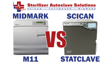 This article explains the difference between a Midmark M11 autoclave and a Scican StatClave G4 autoclave.