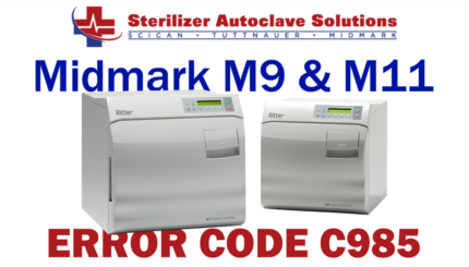 This article explains the possible causes and solutions to a Midmark M9-M11 New Style autoclave Error Code C985.