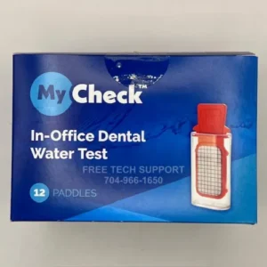 This is a box of Sterisil MyCheck MC-12 In-Office Dental water testing kits OEM MC-12