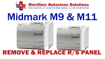 This article explains how to remove and replace the right-side panel of a Midmark M9-M11 New Style autoclave.