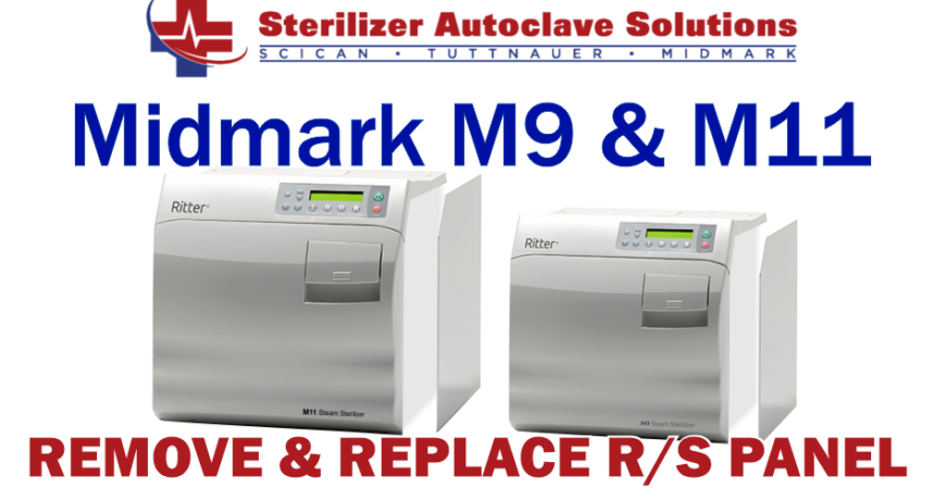 This article explains how to remove and replace the right-side panel of a Midmark M9-M11 New Style autoclave.